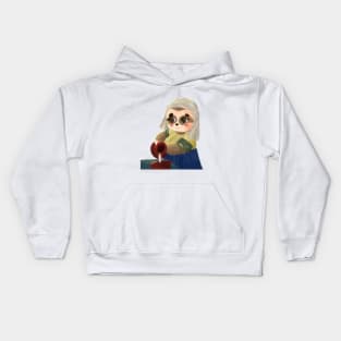 Sloth the milkmaid with no background Kids Hoodie